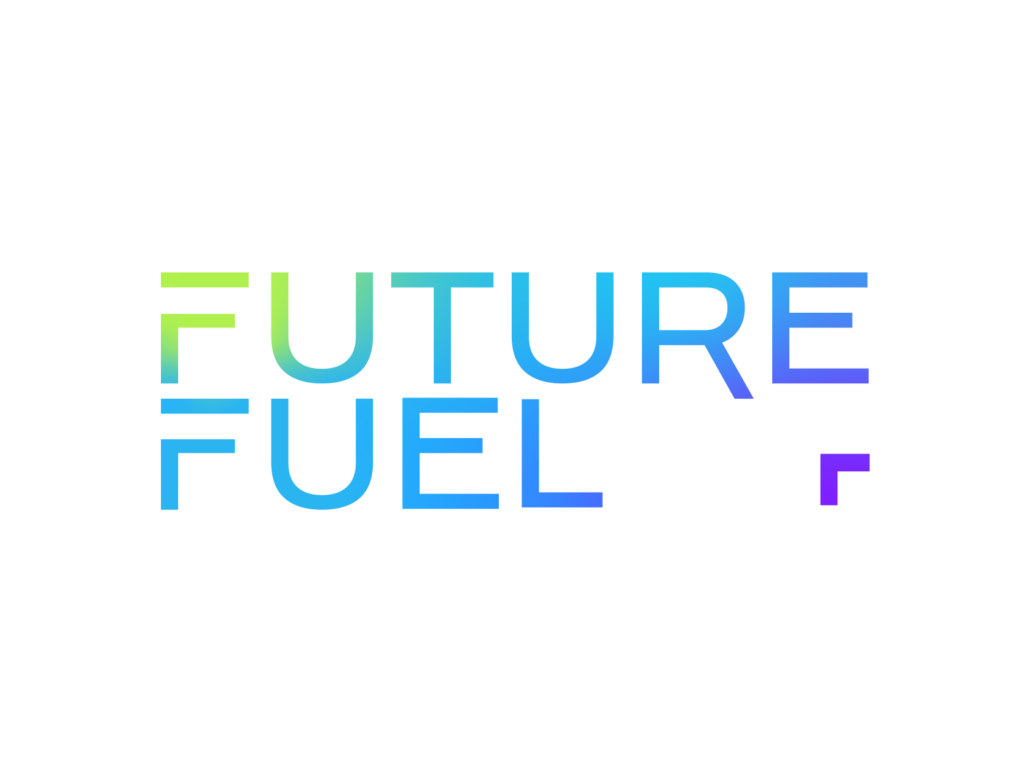 Biometanas: Future Fuel logotipas. Biometano stotelių žemėlapis Lietuvoje